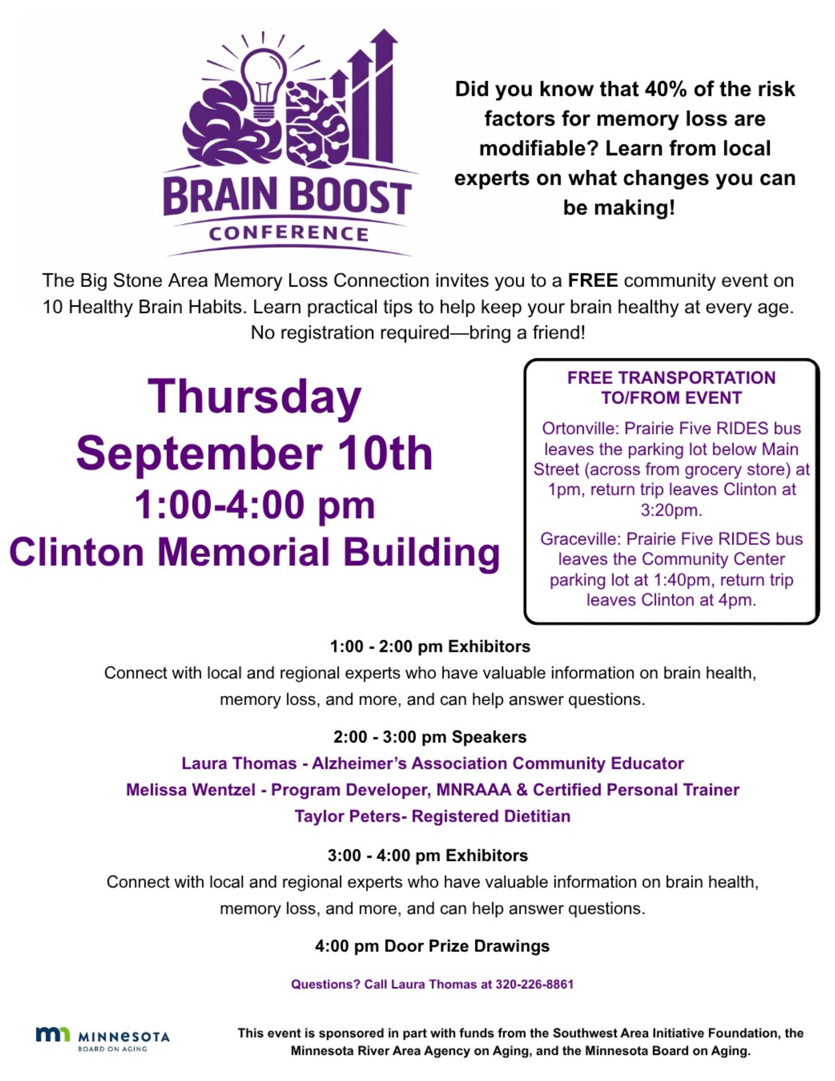 Big Stone Brain Boost Conference flyer