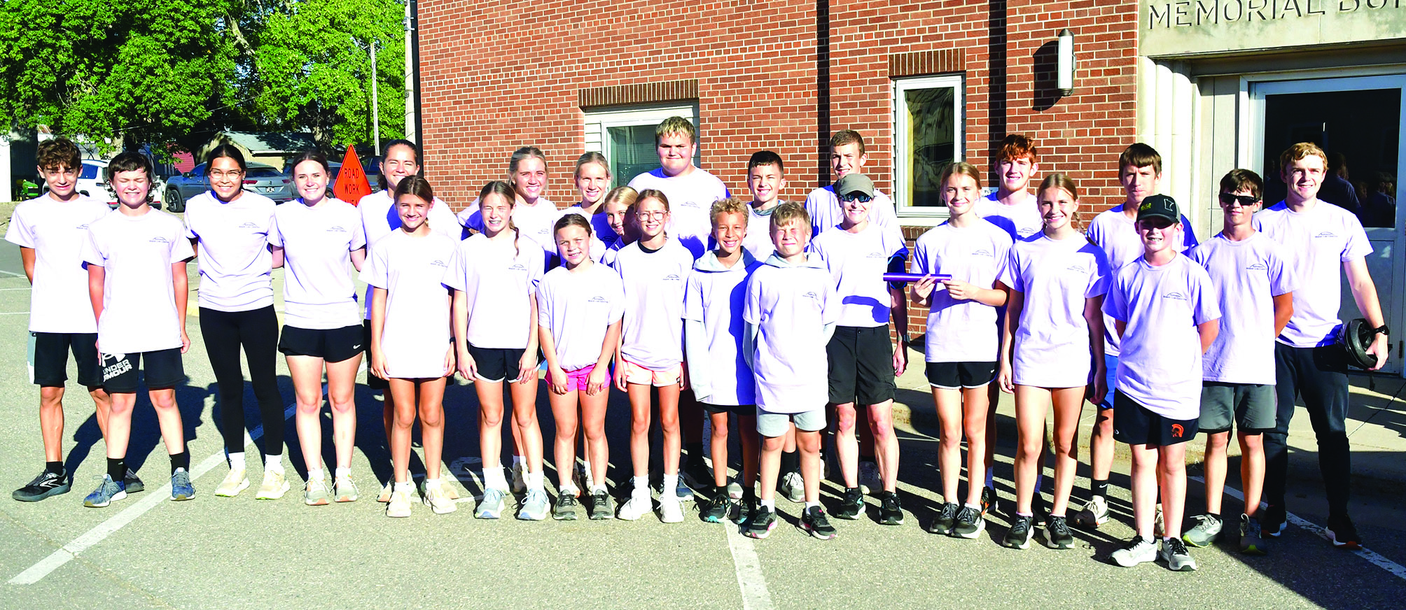 Cross country teams gathered for the Run to Remember